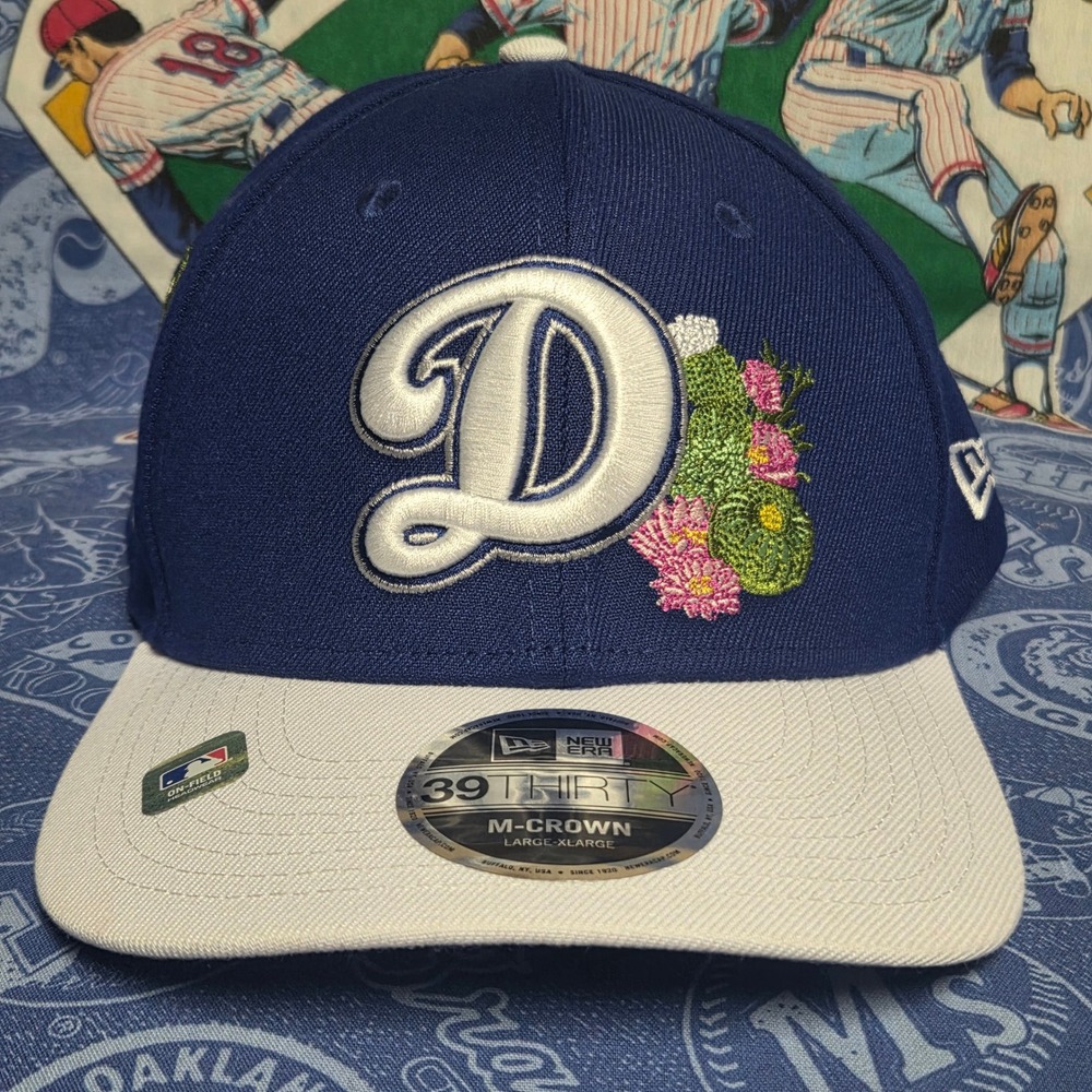 Los Angeles Dodgers New Era Hat Mens L/XL 8 Blue 39THIRTY Glendale Cactus League